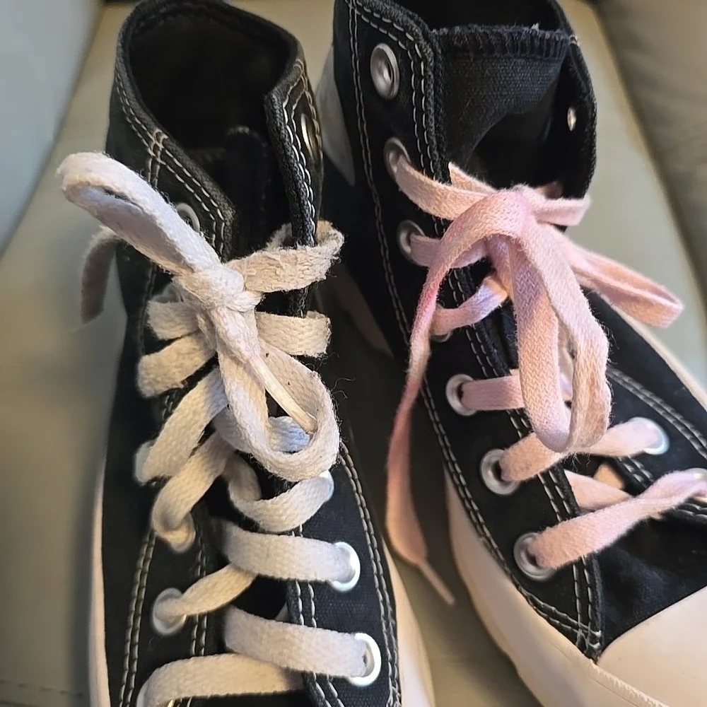 Converse Chuck Taylor All Star Lugged High‎ Black White Platform Womens Size 4.5